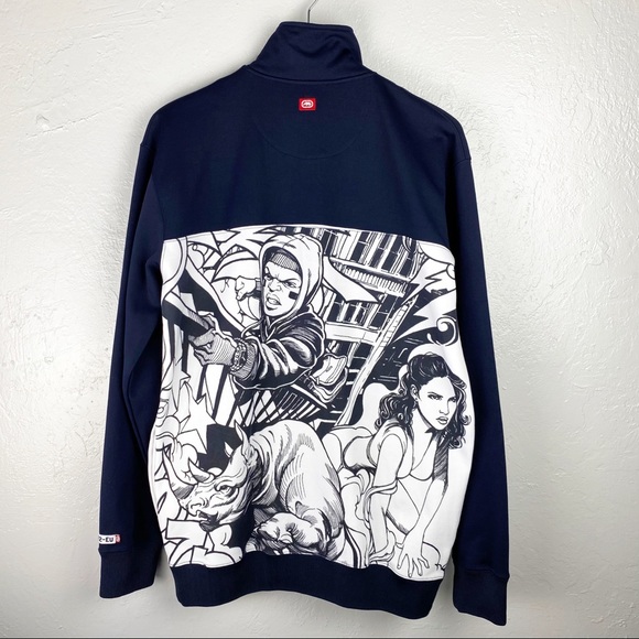 Ecko zip Jacket Sz Small oversized Hip Hop - Picture 14 of 16